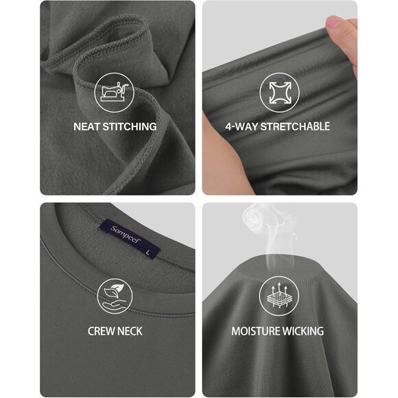 Women’s Thermal Underwear Set Fleece-Lined Lounge Cold Weather Layering - Picture 4 of 5